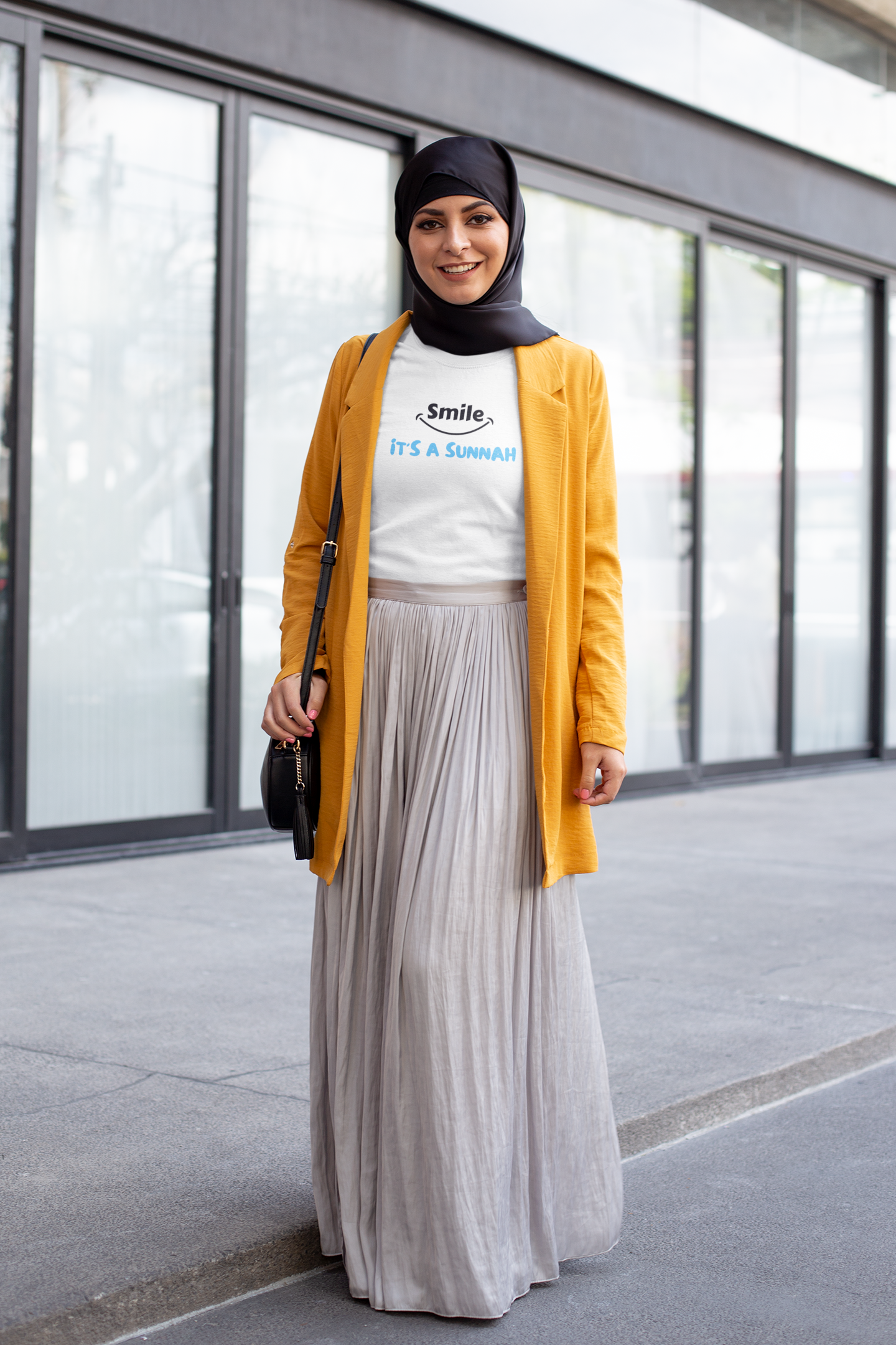 Smile it's Sunnah Unisex  T-Shirt- WHITE